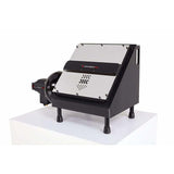CenturionPro GC1 bucker hemp debudder bucking machine, black and silver with an angled perforated top.