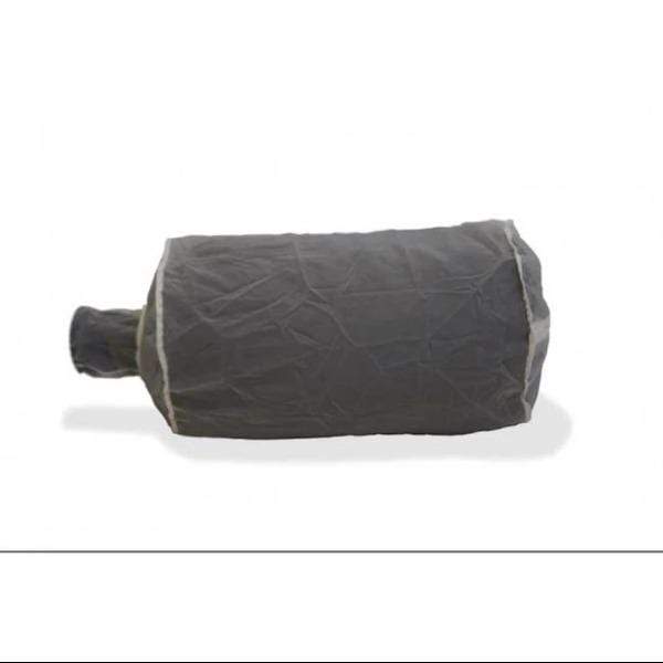 CenturionPro kief collection bag in dark grey, featuring a cylindrical, textured fabric design with a cinched end.