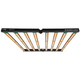 Grower's Choice ROI-E720 LED grow light fixture with black frame and eight tan light bars.