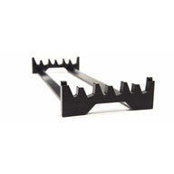 Black metal rack with W-shaped teeth, a component from a Mobius Trimmer Hot Swap Kit.