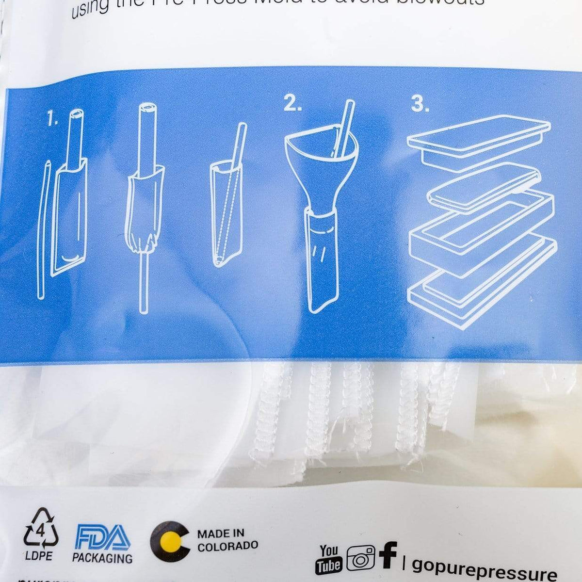 PurePressure 25 Micron Rosin Press Filter Bags